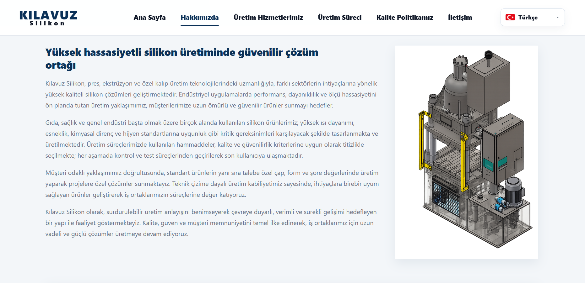 Kurumsal web sayfası tasarımı örneği